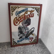 XXL Coca Cola Spiegel Vintage Gro&szlig; Spiegelbild In Rahmen | Ca. 87cm X 61cm