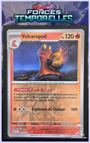 Carte Pokémon Volcaropod 029/162 Holo Reverse EV5 Forces Temporelles FR