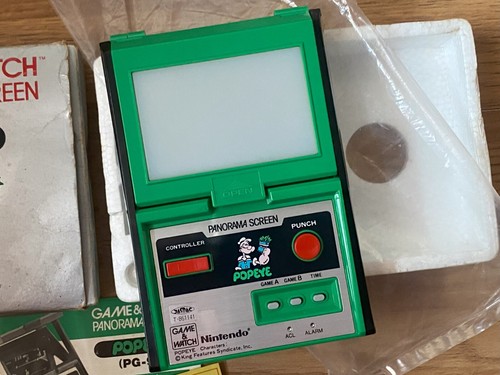 Nintendo Game & Watch Popeye Panorama Screen PG-92 1983 with box Import Japan - Imagen 8 de 15