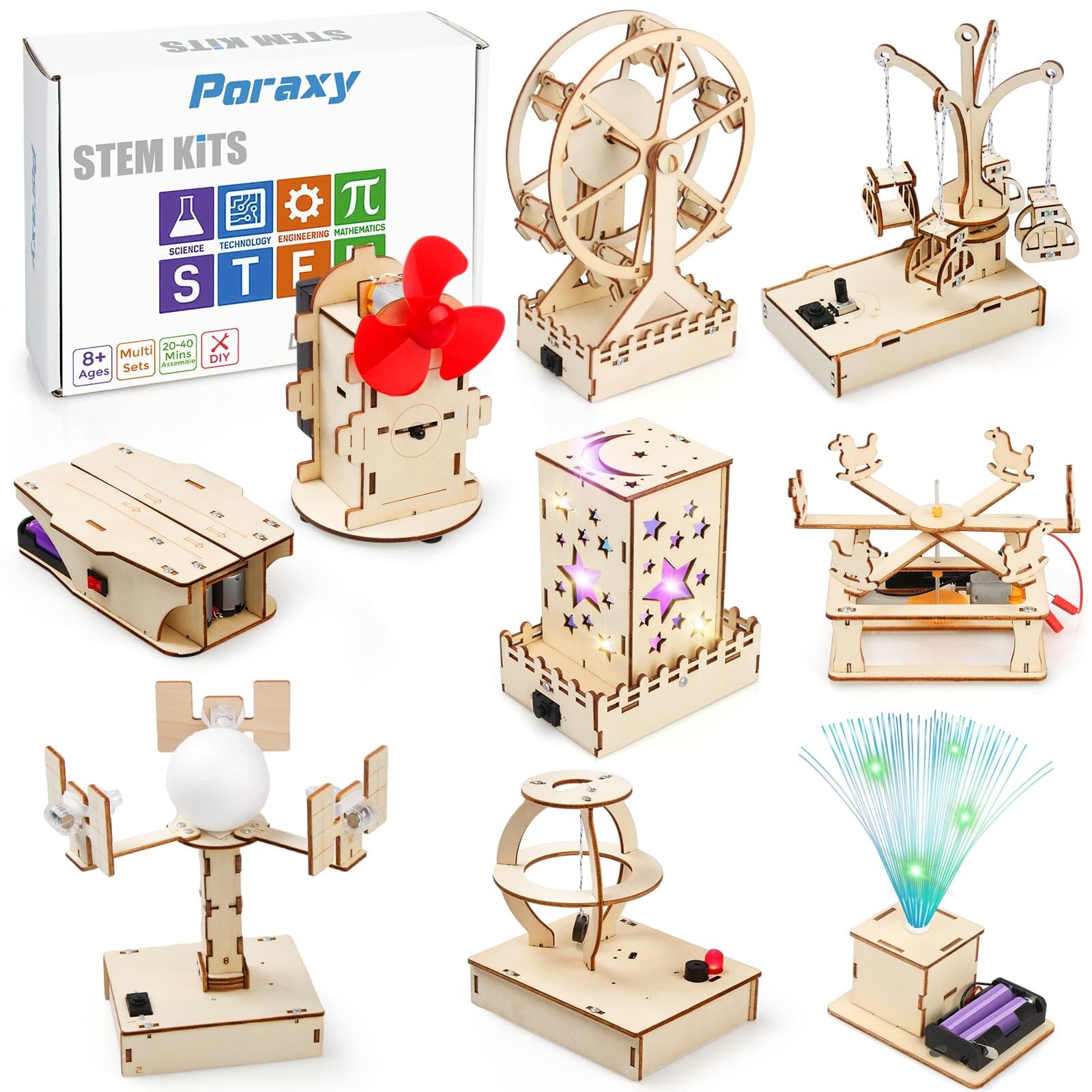9 Set STEM Kits for Kids 8-10-12, Toys for Ages 8-13, Gifts for 8 9 10 11 12 ...-image