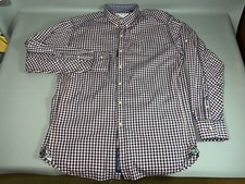 Robert Graham Men's Large Plaid Button Down Long Sleeve Embroidered Dress Shirt