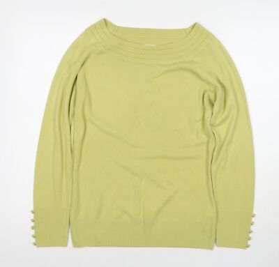 Marks and Spencer Damen Gelb Rundhals Acryl Pullover Pulli Größe 12