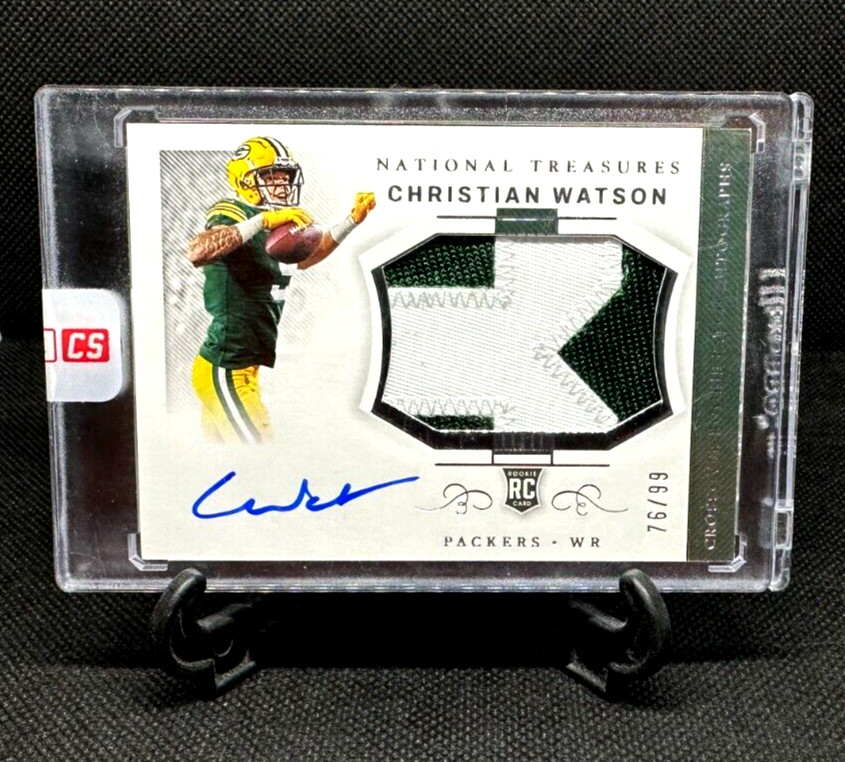 CHRISTIAN WATSON 2022 Panini National Treasures Crossover RPA Patch Auto RC /99