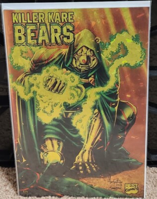 Killer Kare Bears KKB Dr Doom Crain Homage - Crystal Fleck GOLD 1/1