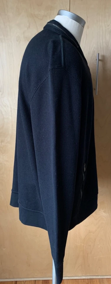 John Varvatos Sudadera Negra Cremallera Waffle Talla XXL ¡USADA EN EXCELENTE ESTADO! Foto 2 de 4
