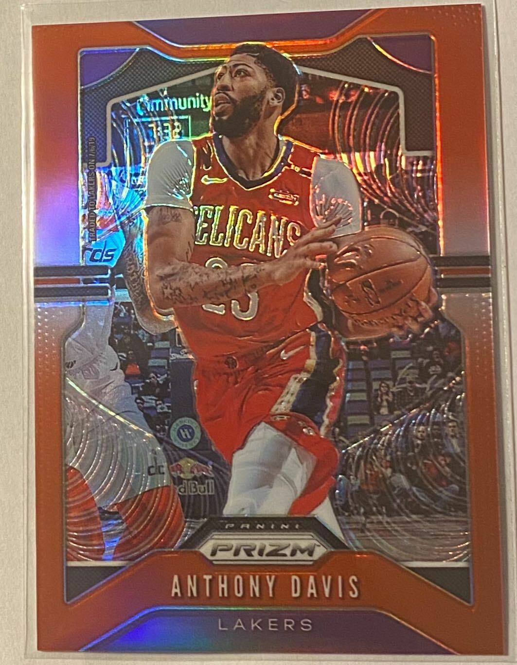 2019-20 Anthony Davis - Panini Prizm RED 196/299 Mavericks #222