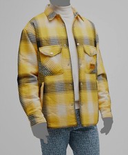  595 Diesel Men's Yellow J-Petter Waffle Jacquard Reversible Jacket Size S