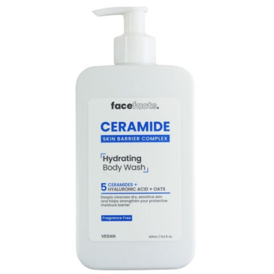 Face Facts Ceramide Hydrating Body Wash 400ml mit Hyaluron + Haferflocken