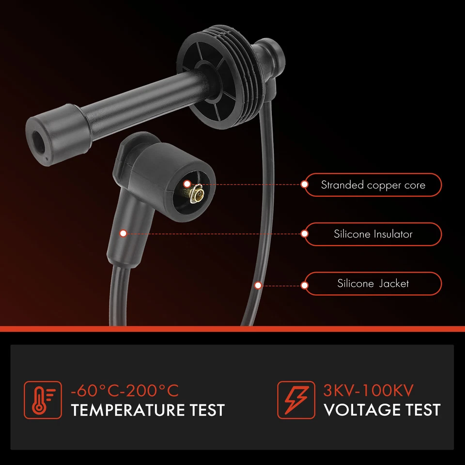 Наборы проводов свечей зажигания 6 шт для Volvo C70 S70 V70 1998 850 93-97 L5 2,3 л L5 2,4 л - Изображение 4 из 4