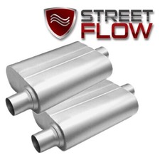 40 Series Flow Muffler 2 Chamber Streetflow Mufflers 2.25 Inout Offset Center