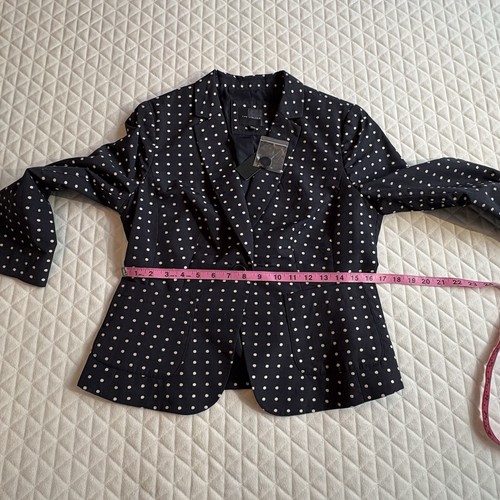 NWT The Limited Polka Dot Blazer Women’s Medium Black White 3/4 Sleeves - Picture 13 of 15