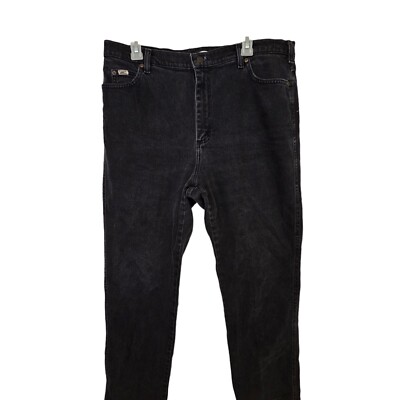 パンツ DENIM TROUSERS BLACK M Lee Denim Jeans Straight Leg Vintage Y2K Trousers Black Mens 34x31