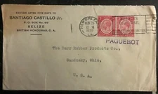 1930 Belize British Honduras Commercial Paquebot Cover To Sandusky OH USA