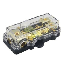Power Distribution Block 4 Gauge to 2x8 Gauge Out 100A Fuse Holder