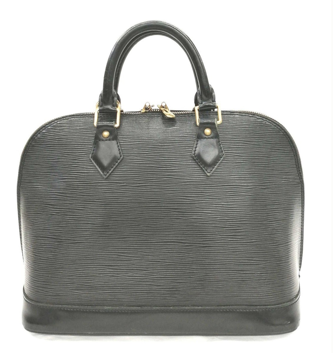 Louis Vuitton Epi Leather Alma PM Handbag LV Logo M40302 Black