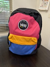 Vans Sporty Realm PL Backpack Skateboarding Multicolor Hearts Laptop Pockets