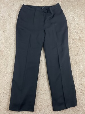 Classic Dress Pants Womens 38x31 Lined Regular Fit Straight Leg Flat Front  Black | eBay