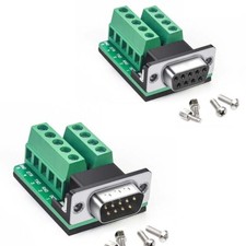 10pcs Solderless DB9 Male Female Header Breakout Board D-SUB 9pin COM 232 485