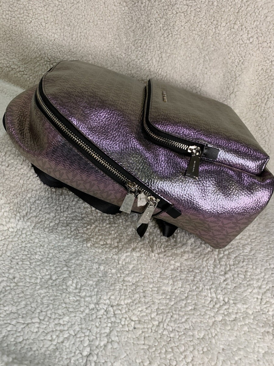 MICHAEL KORS Wythe Leather Backpack + Nickel Hardware Iridescent NWT MICHAEL KORS Wythe Backpack In Nickle Leather | eBay main image 4