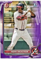 2022 1st Bowman Prospects Purple Pattern #BP121 Mahki Backstrom Braves 92/199