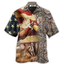 Hunting Pheasant Hunting American Hawaiian Shirt