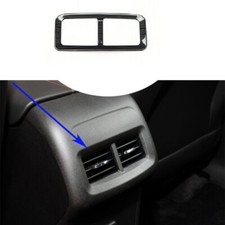 Borde de marco de ventilación de salida de aire acondicionado trasero de titanio negro para Chevy Equinox 2018-23 automático
