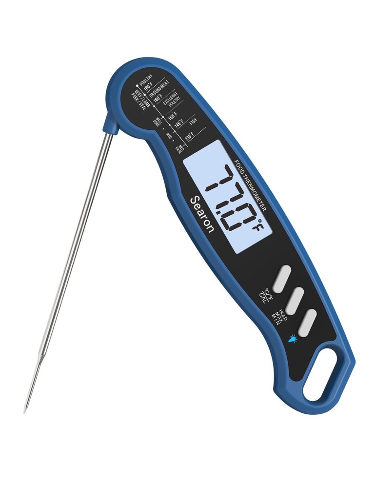 Meat Thermometer,Calibration Feature Digital Food Thermometer with Instant Re...