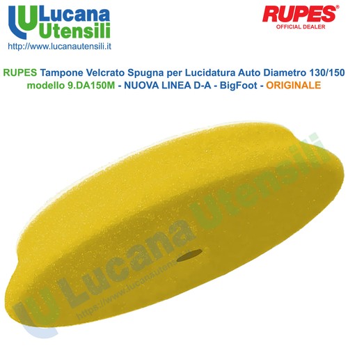Tampone Spugna per Lucidatura Auto Ø 130/150 FINE GIALLO RUPES Velcrato 9.DA150M - Foto 6 di 12
