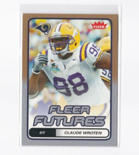 CLAUDE WROTEN 2006 FLEER FOOTBALL GOLD PARALLEL FLEER FUTURES ROOKIE - KOSTENLOSER VERSAND - Bild 1 von 22