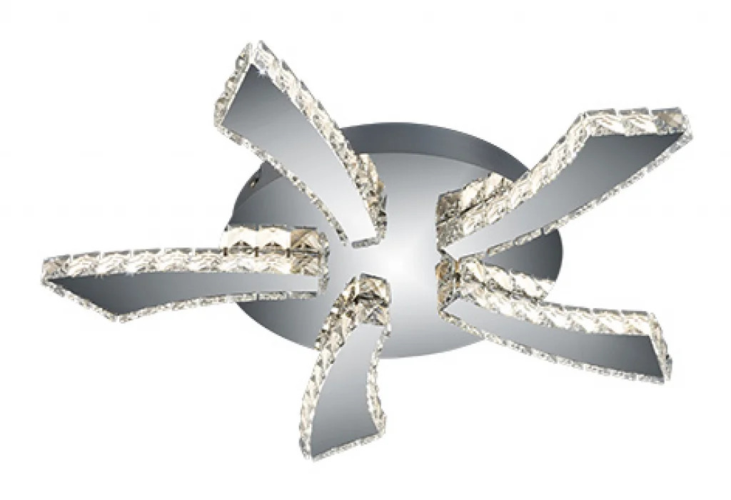 Ceiling Light Silver Phin LED 5 Chrome Trio R62485106