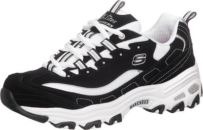 Femme D'Lites Biggest Fan Sneaker, schwarz Trubuck/weißes Netz/silberbesatz, 38 EU