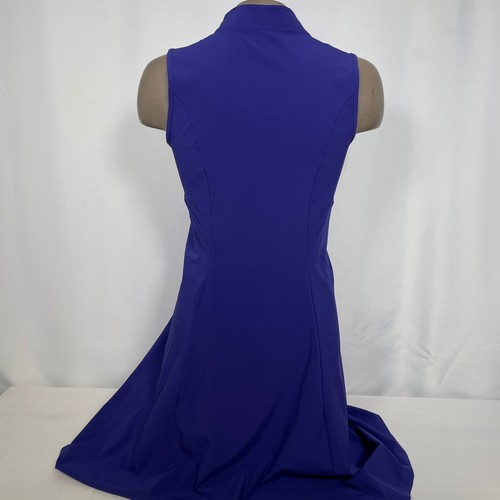 Bogner Sleeveless Purple Drawstring Mock Neck Golf Dress Women's Sz 4 - Picture 7 of 14