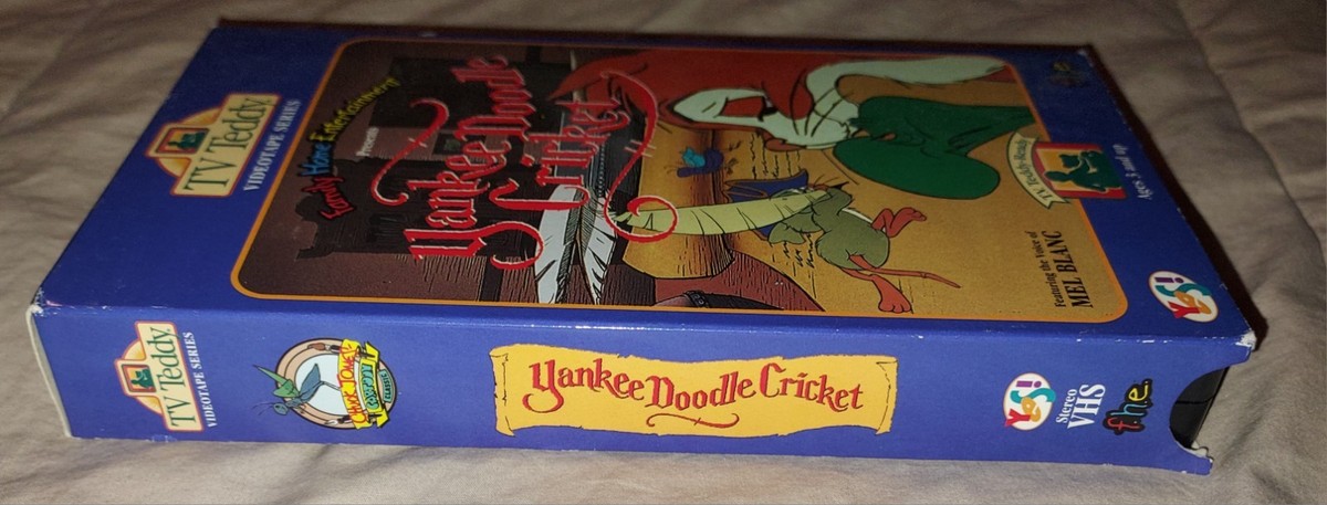 YANKEE DOODLE CRICKET TV TEDDY VHS VIDEO TAPE 1993 MOVIE CARTOON