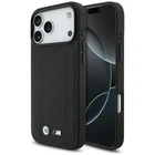 BMW M Quilted Design Case Compatible with iPhone 17 Pro Max Genuine Leather Look