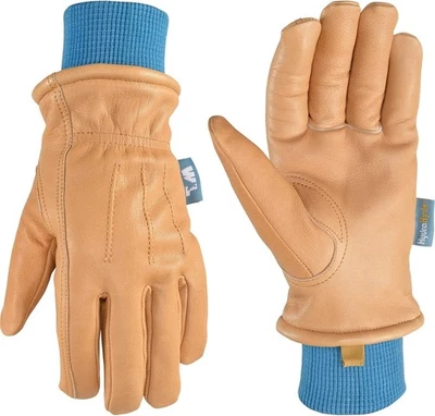 Wells Lamont Womens HydraHyde Gloves Medium Leather Grain Work Winter Thinsulate