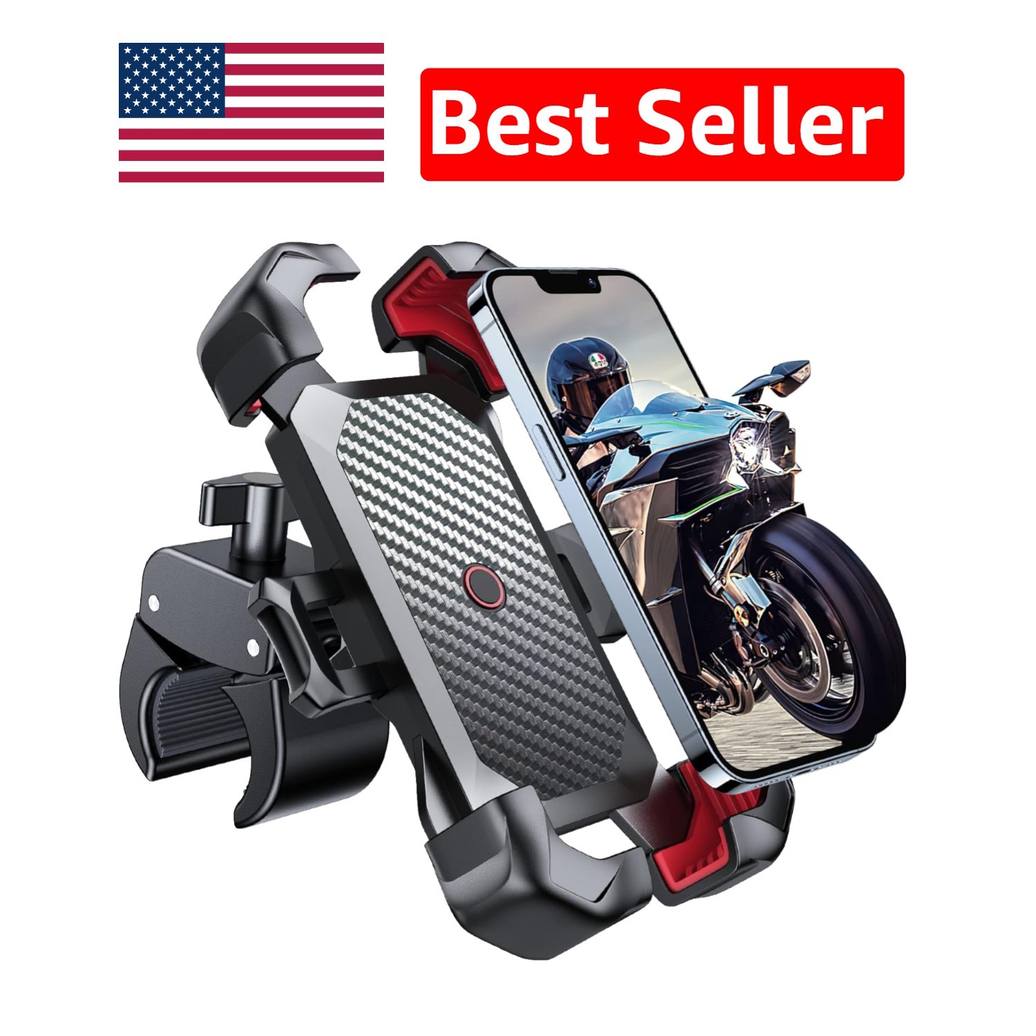 All-Weather Motorcycle Phone Mount - Waterproof & Shock Resi