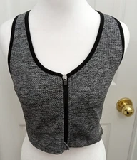 BCG Sports Bra Women’s XL Gray Training Front Zip Mid Support Active (No pads)