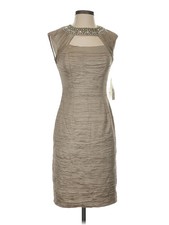 NWT Eliza J Women Silver Cocktail Dress 2