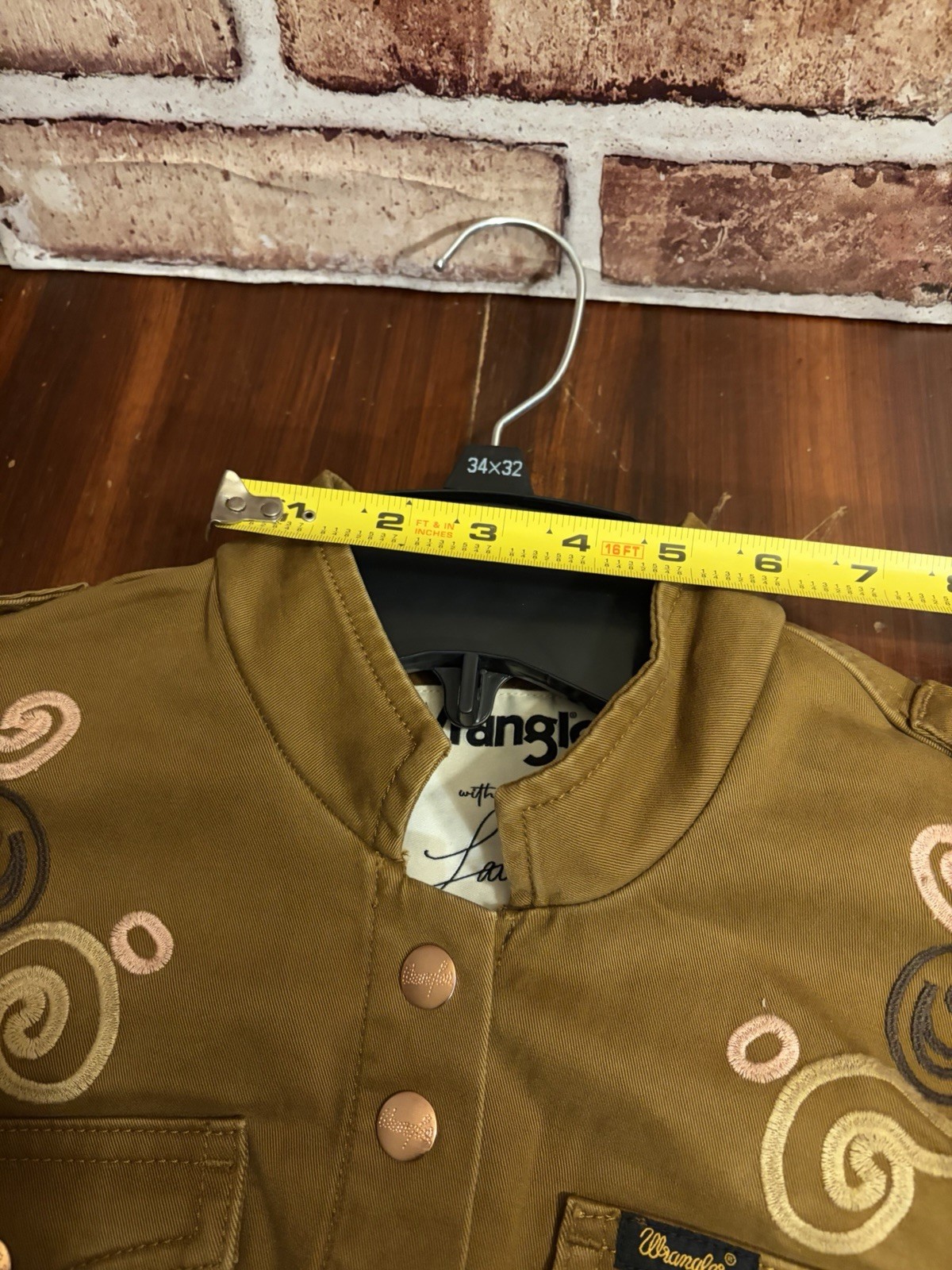 Wrangler  x Lainey Wilson Women’s Embroidered Utility Jacket Small NWT Brown thumbnail 5