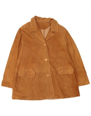 Conbipel Damen Wildlederjacke IT 44 Medium Beige Leder AH01