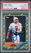 1986 Topps Steve Young Autographed Rookie Card PSA Authentic AUTO 10 #70895254