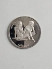 Sexy! Gemini Zodiac Beauties 1 oz .999 Pure Silver Round Connoisseurs Club