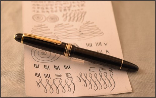 VTG MONTBLANC 142 /GERMANY 50'S / CELLULOID / EXCELLENT / EF 585 14C NIB - 第 3/19 張圖片