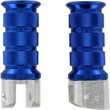 Emgo Slash-Cut Style Footpegs - Passenger - Blue - 50-11263A