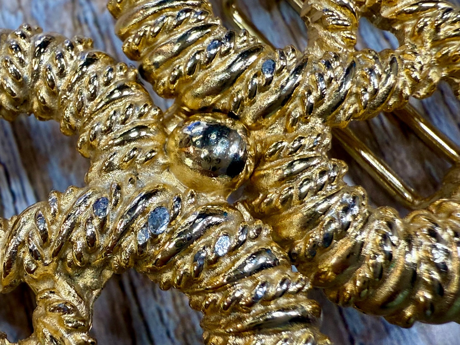 Knotted Rope Textured Interlocking Two Piece  Gol… - image 19