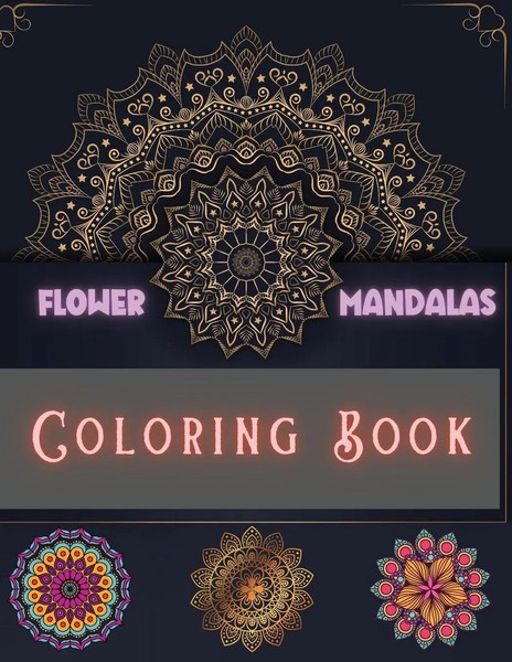 Steven Cottontail Manor | Flower Mandalas Coloring Book | Taschenbuch | Englisch-image