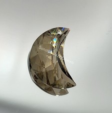 Swarovski Crystal Gold Teak 20mm Moon 8816 Pendant/ Prism; Logo Etch