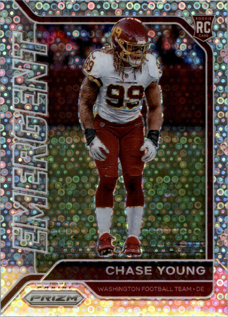 2020 Panini Prizm Emergent Prizms No Huddle #15 Chase Young - FB