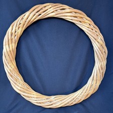 18" Large Double Woven Natural Willow Wreath Wicker Decoration Christmas Wedding