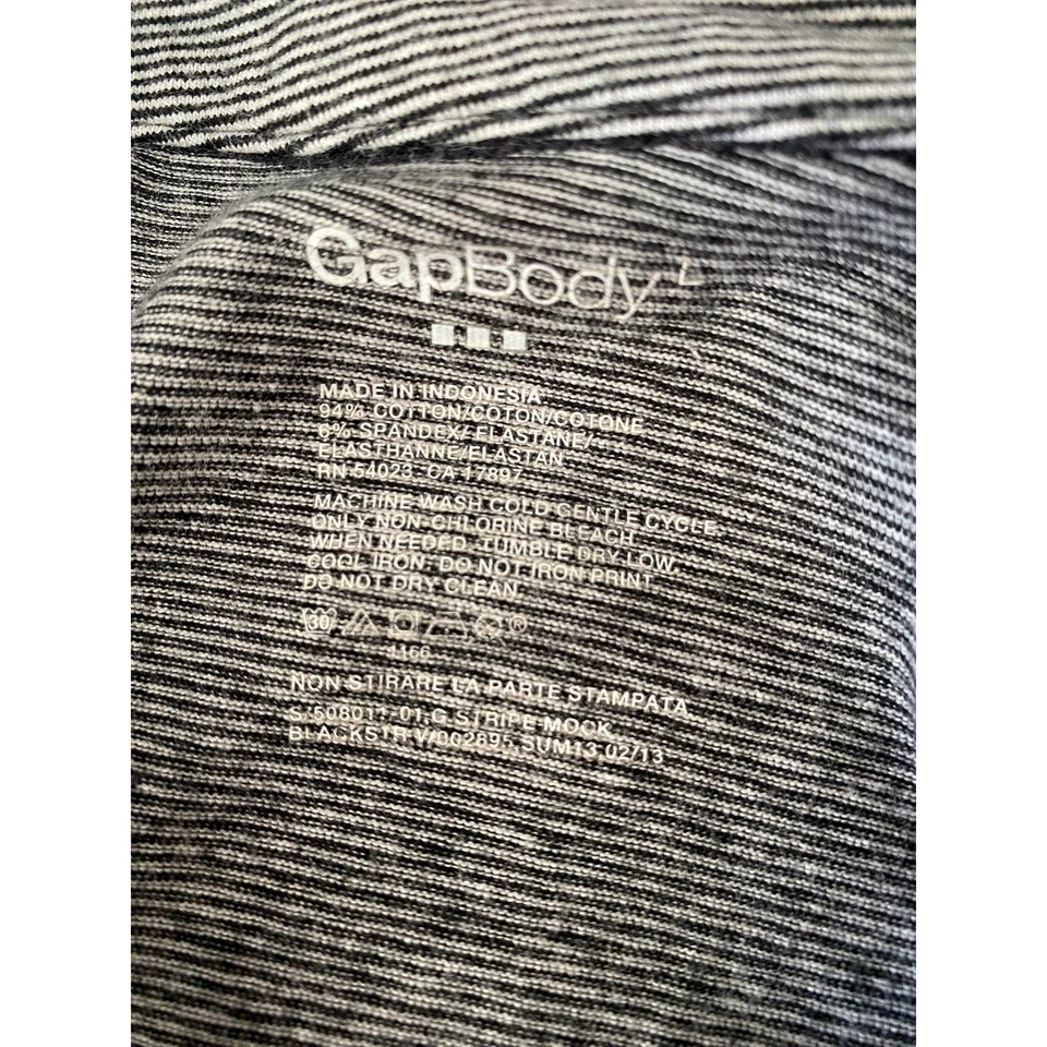 Толстовка женская на молнии GapBody большая черная белая полоса - Изображение 4 из 4